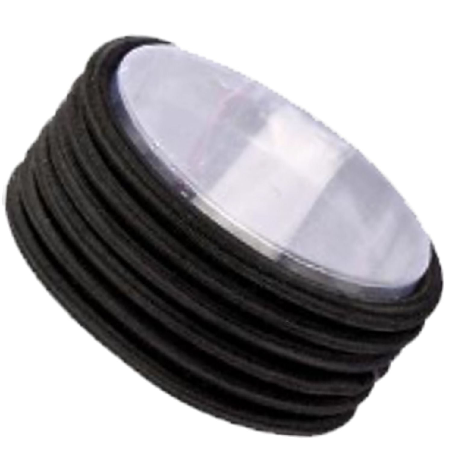 A&A Haargummi schwarz dick 6er ohne Metall Zopfhalter