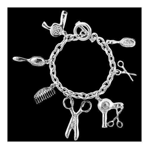 A&A Armband mit Anhänger Friseurutensilien