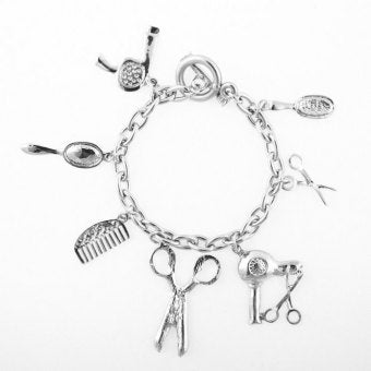 A&A Armband mit Anhänger Friseurutensilien