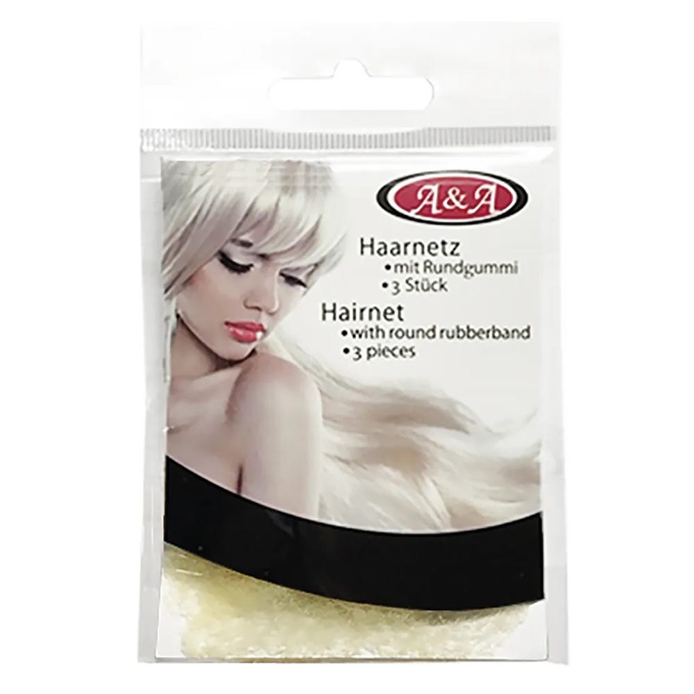 A&A Haarnetz dünn Rundgummi hellblond 3 Stück