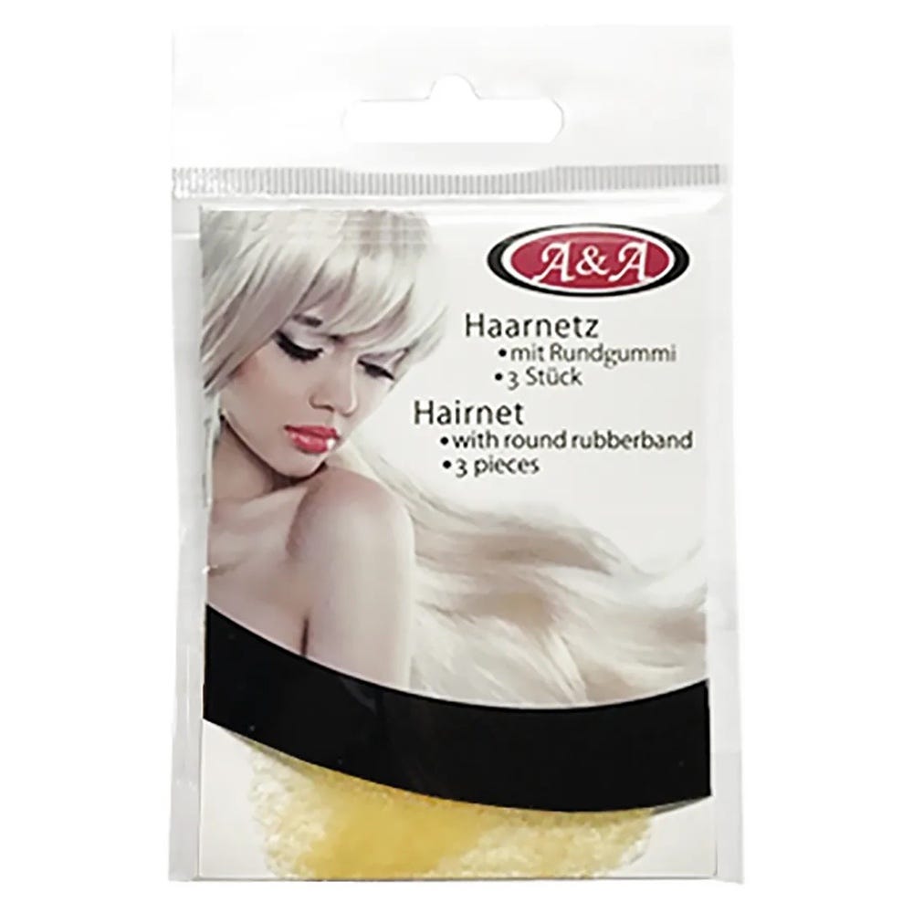 A&A Haarnetz dünn Rundgummi mittelblond 3 Stück