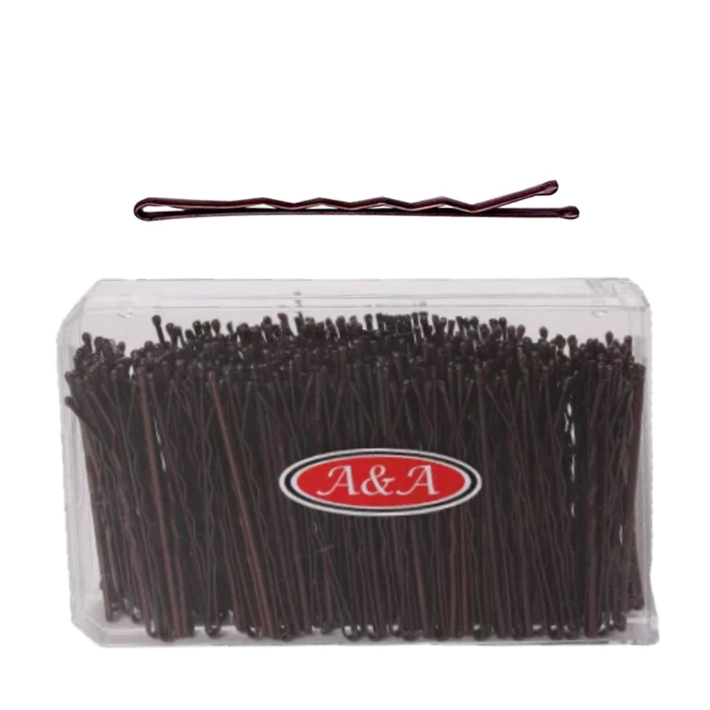 A&A Haarklemmen Box 240er 6cm braun gewellt