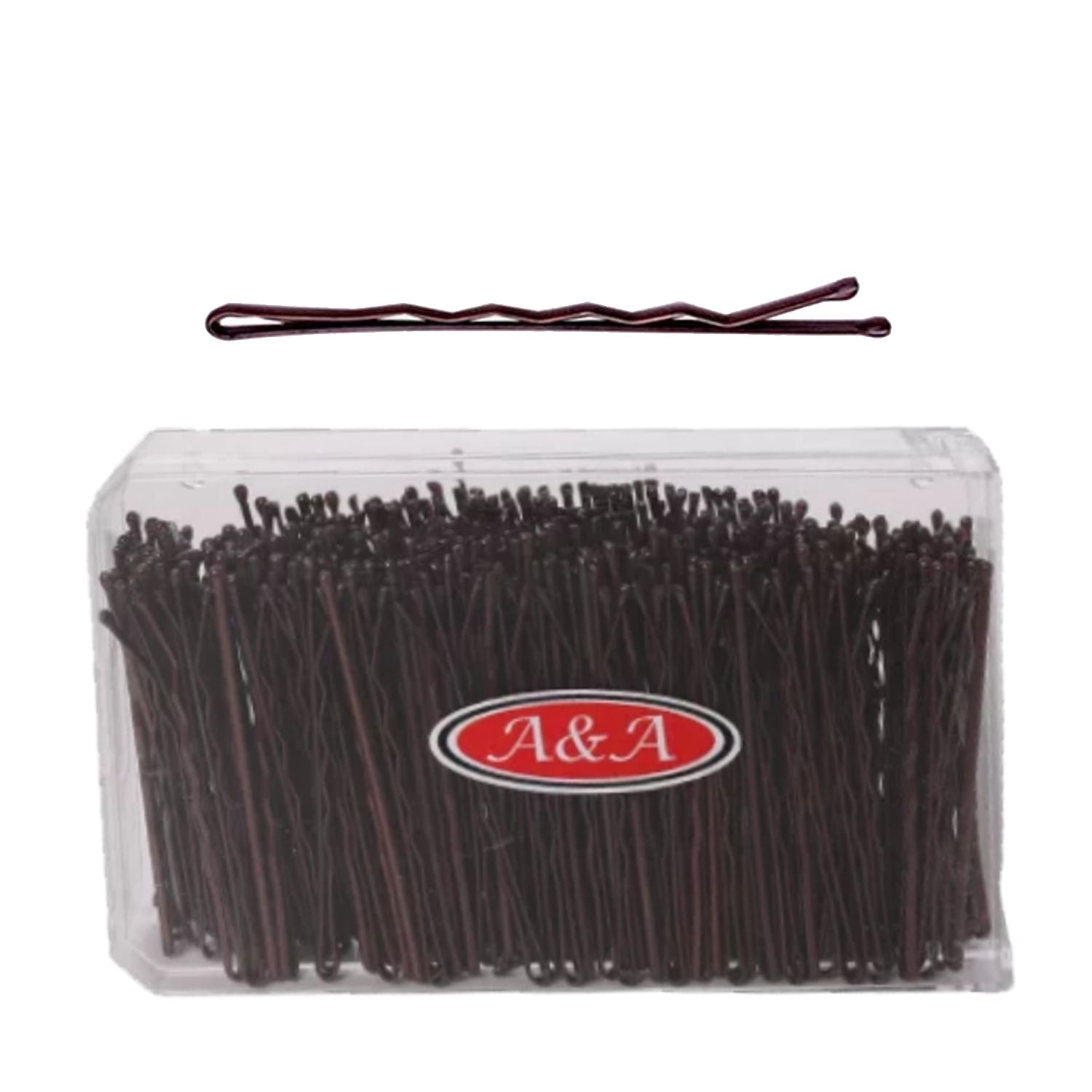 A&A Haarklemmen Box 240er 6cm braun gewellt