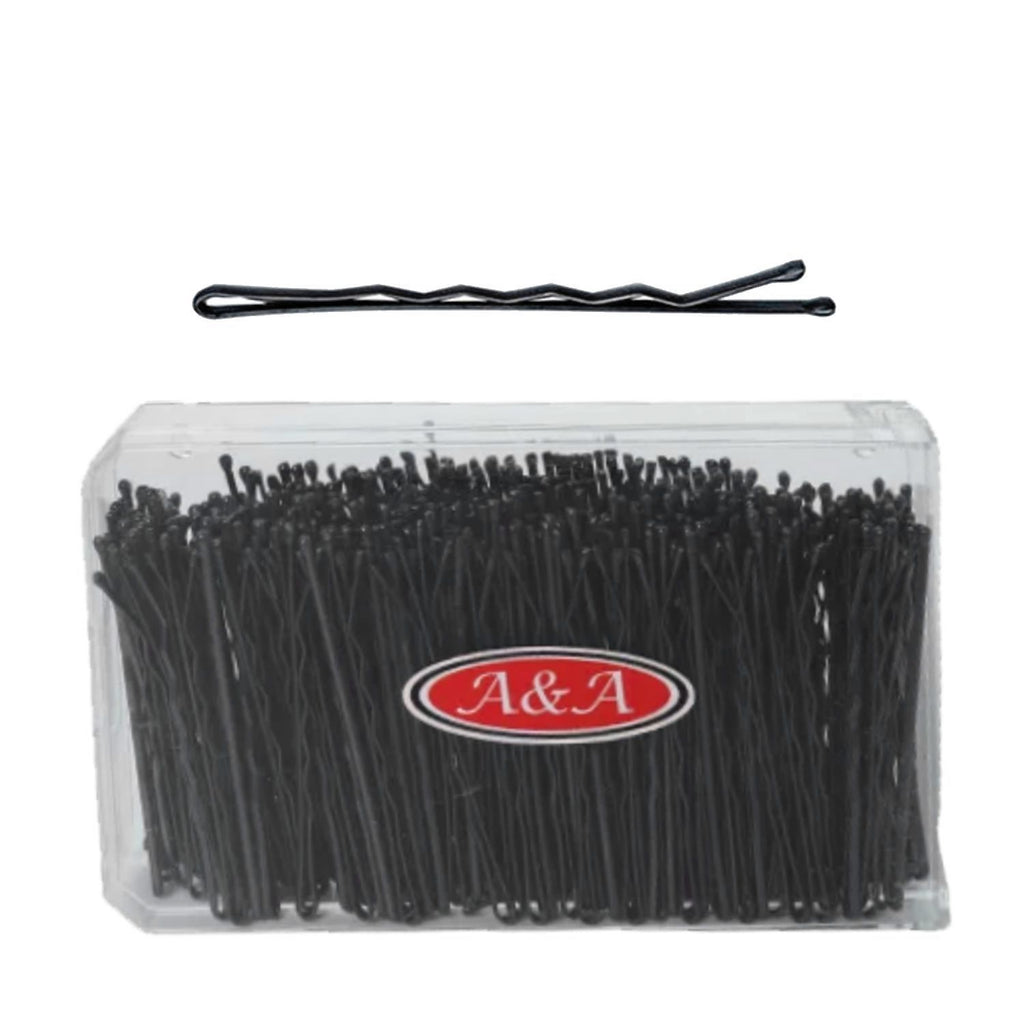 A&A Haarklemmen Box 240er 6cm schwarz gewellt