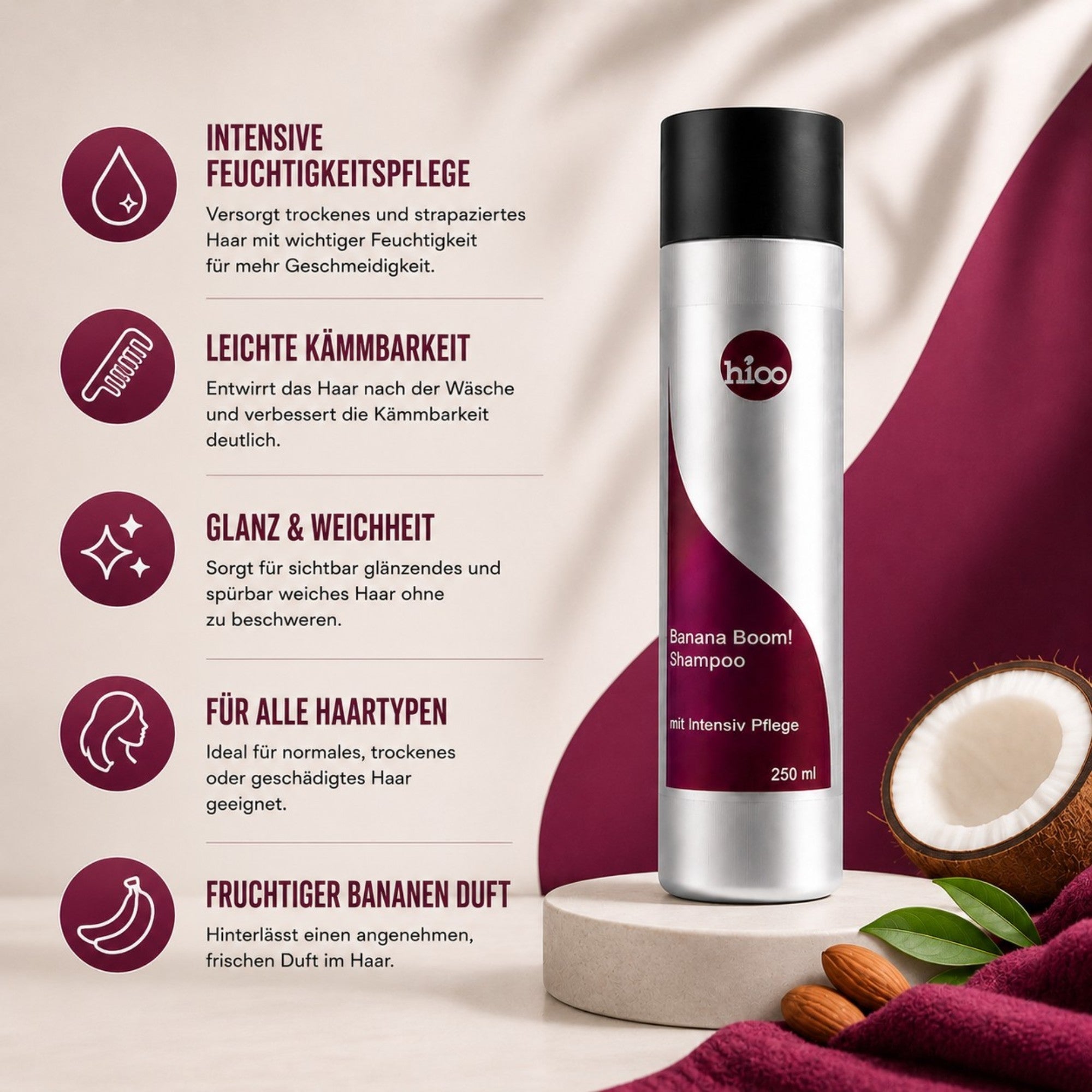 hioo BananaBoom Shampoo 250ml