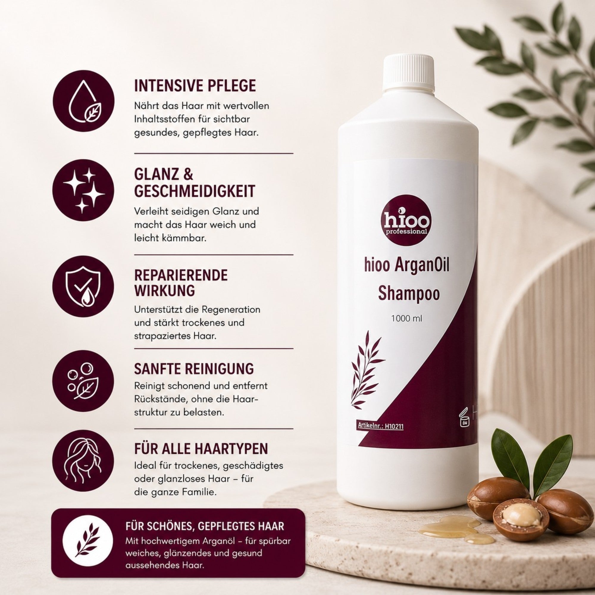hioo ArganOil Shampoo 1000ml