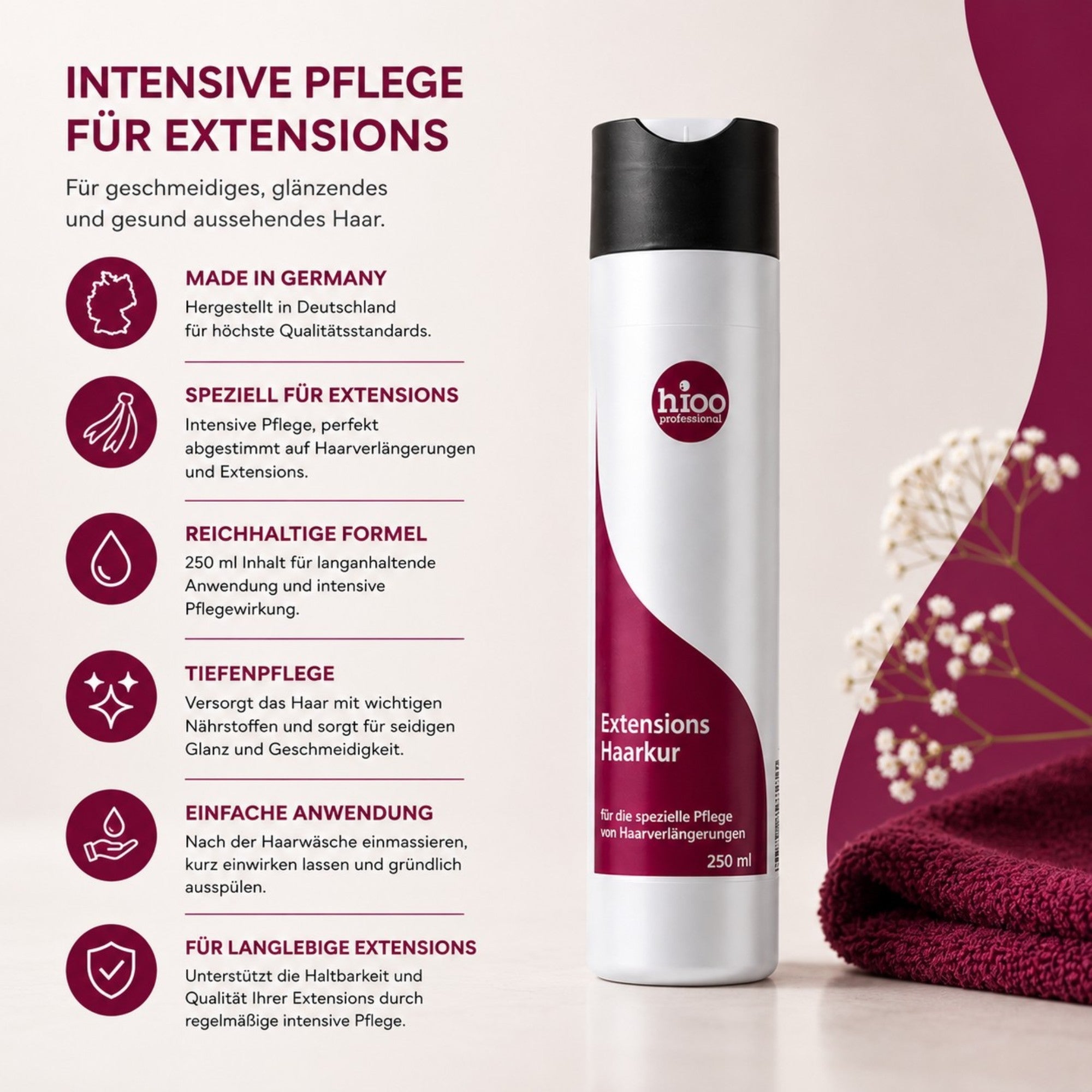 hioo Extensions Haarkur 250ml