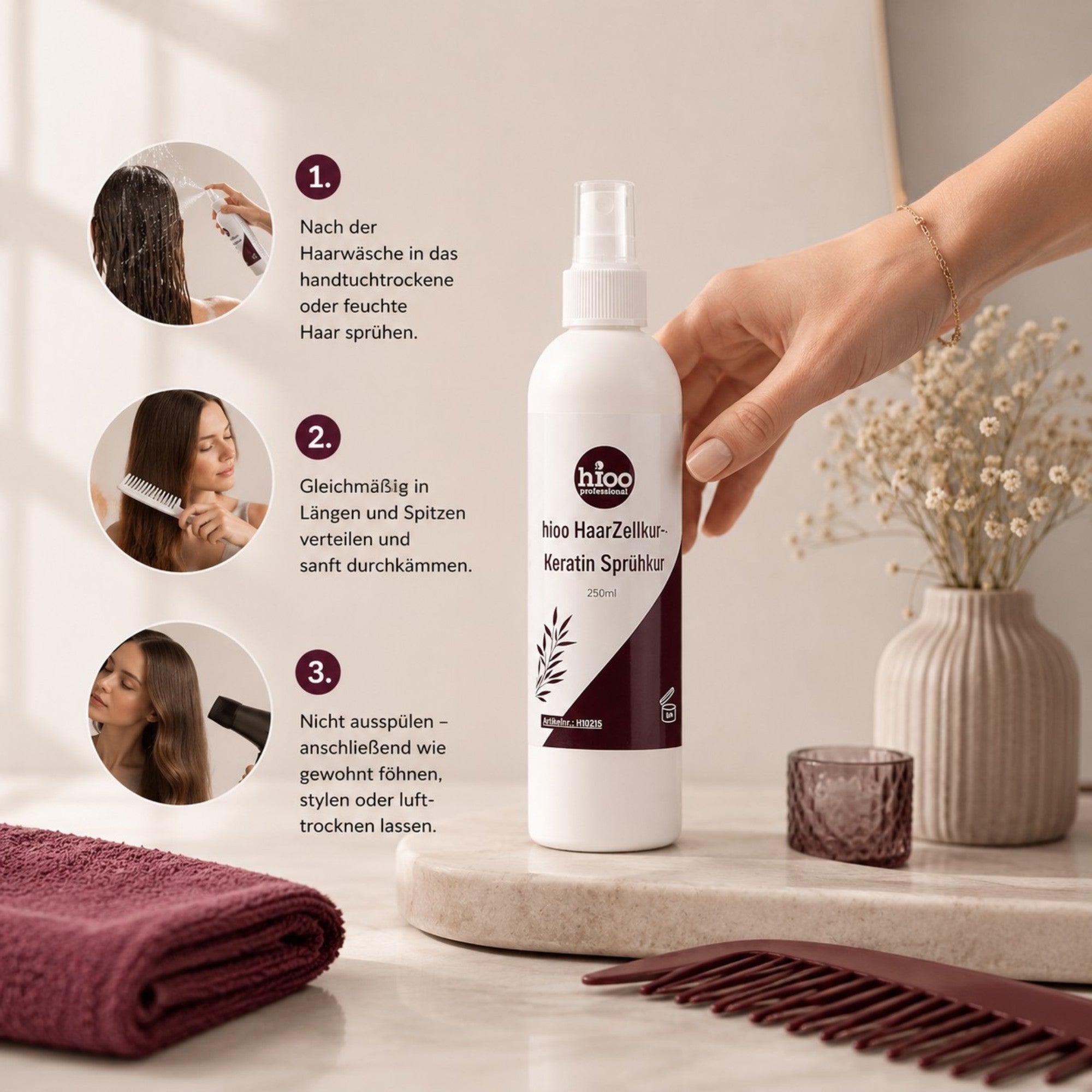 hioo HaarZellkur Keratin Sprühkur 250ml