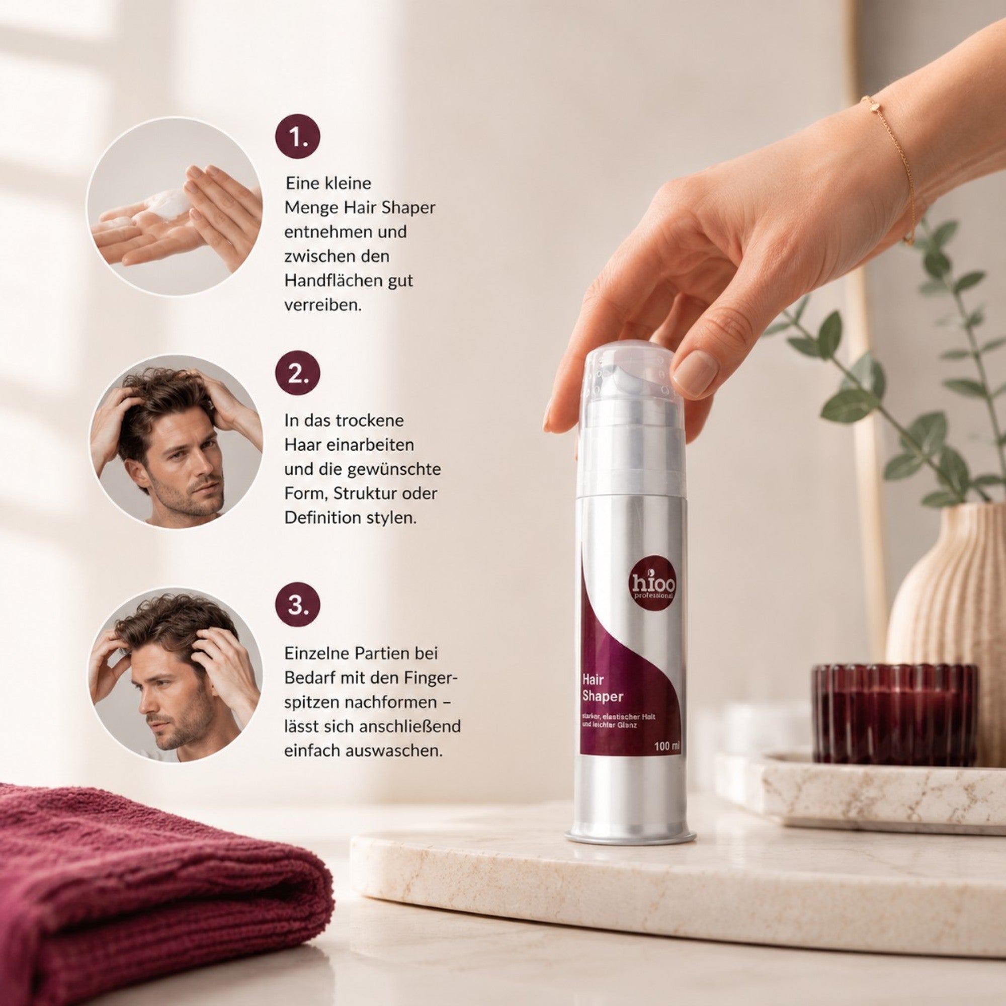 hioo Hair Shaper, 100ml Spender