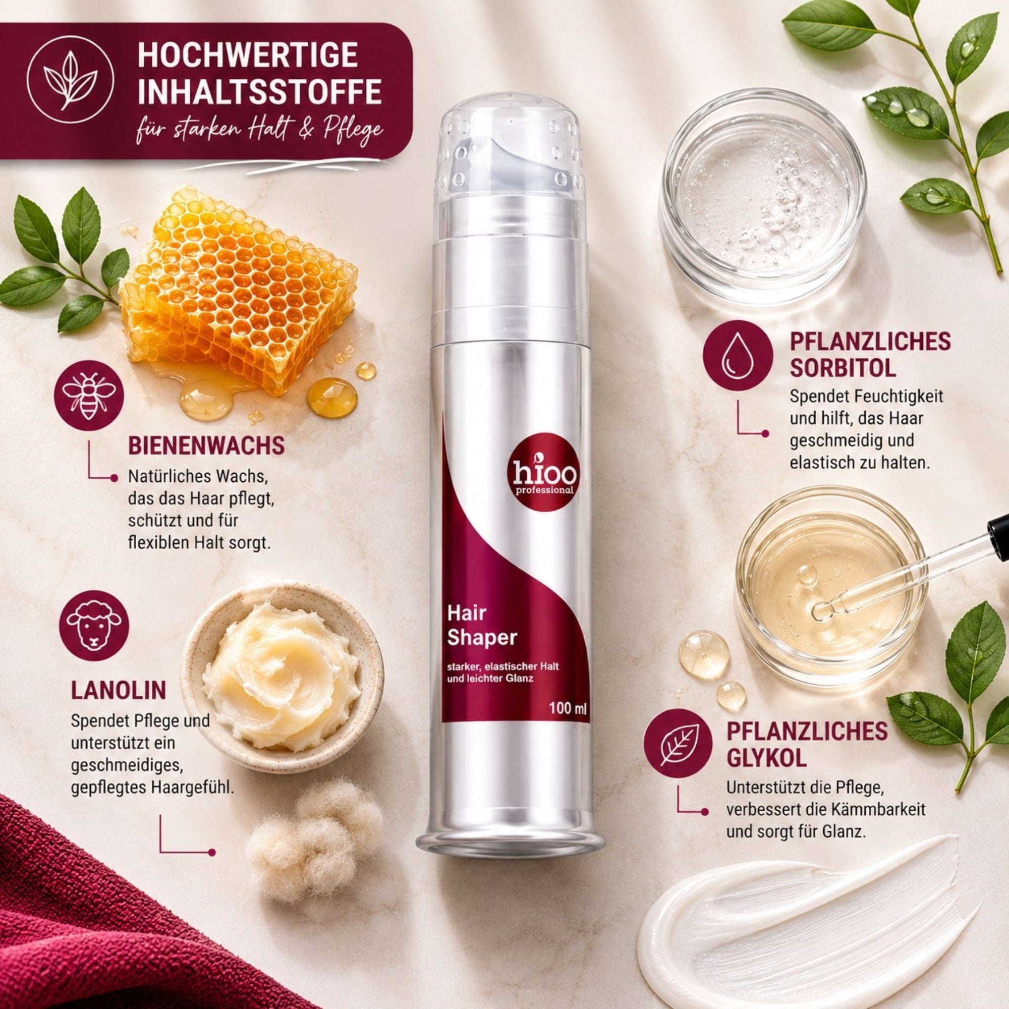 hioo Hair Shaper, 100ml Spender