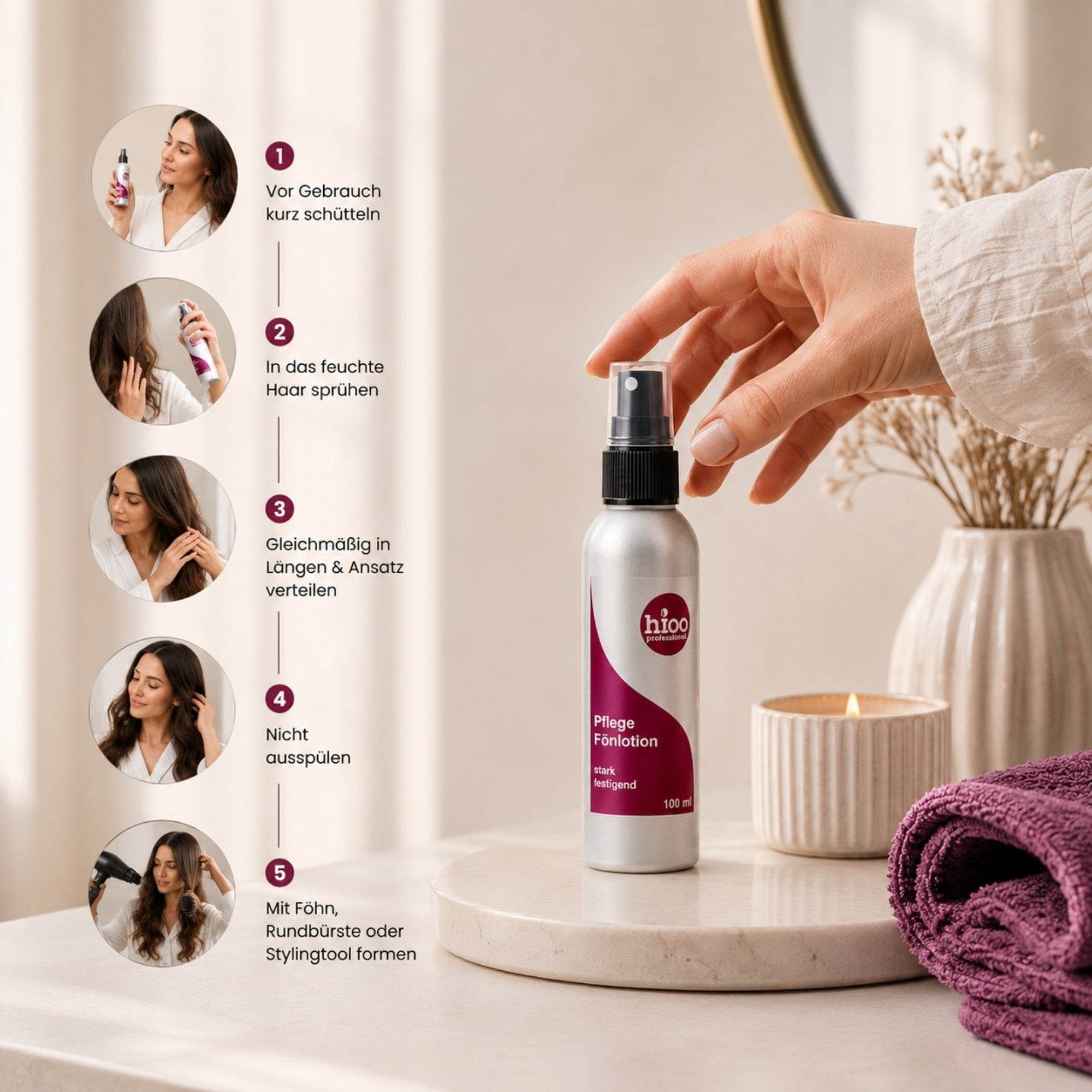 hioo Pflege Fönlotion S, 100ml