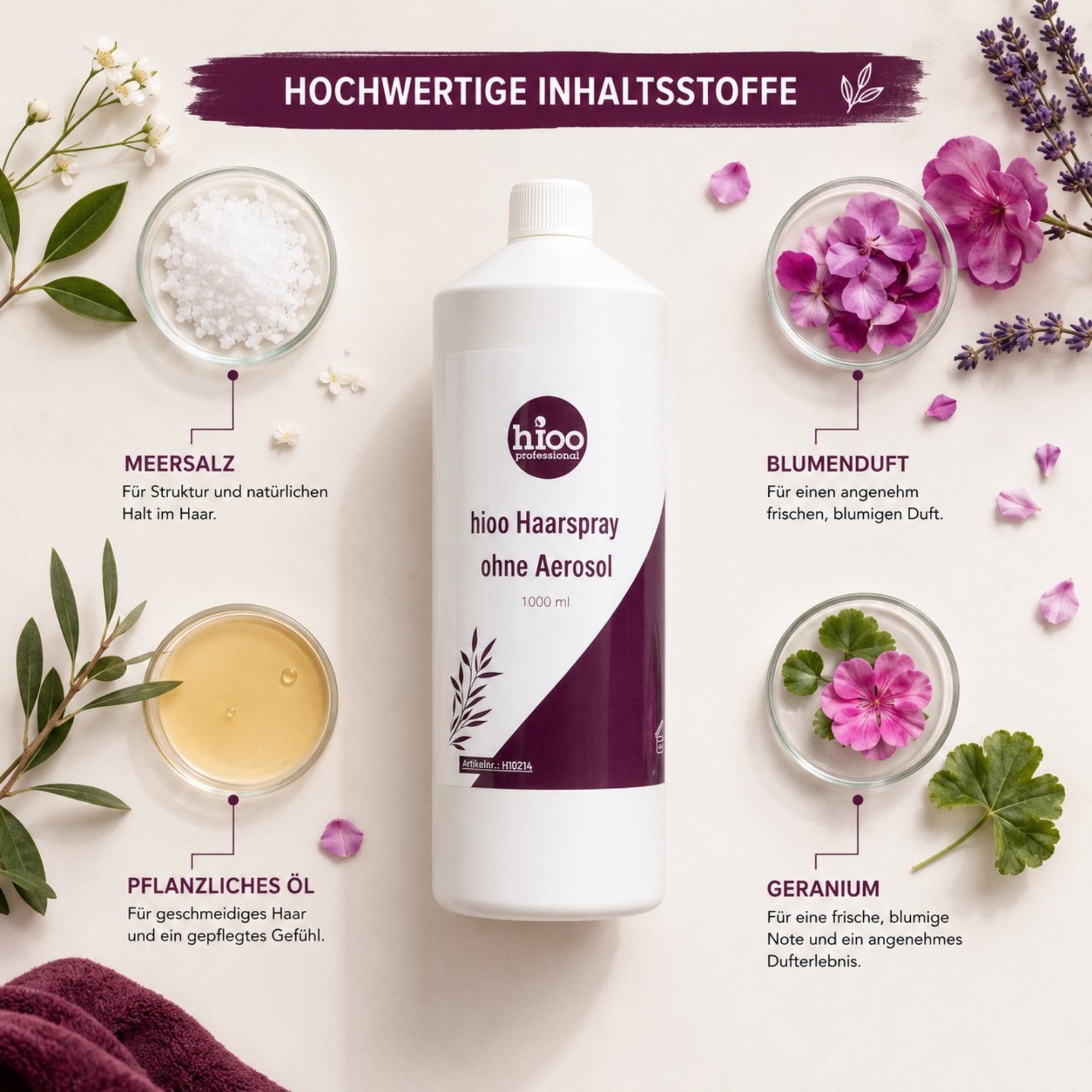 hioo Haarspray ohne Aerosol 1000ml