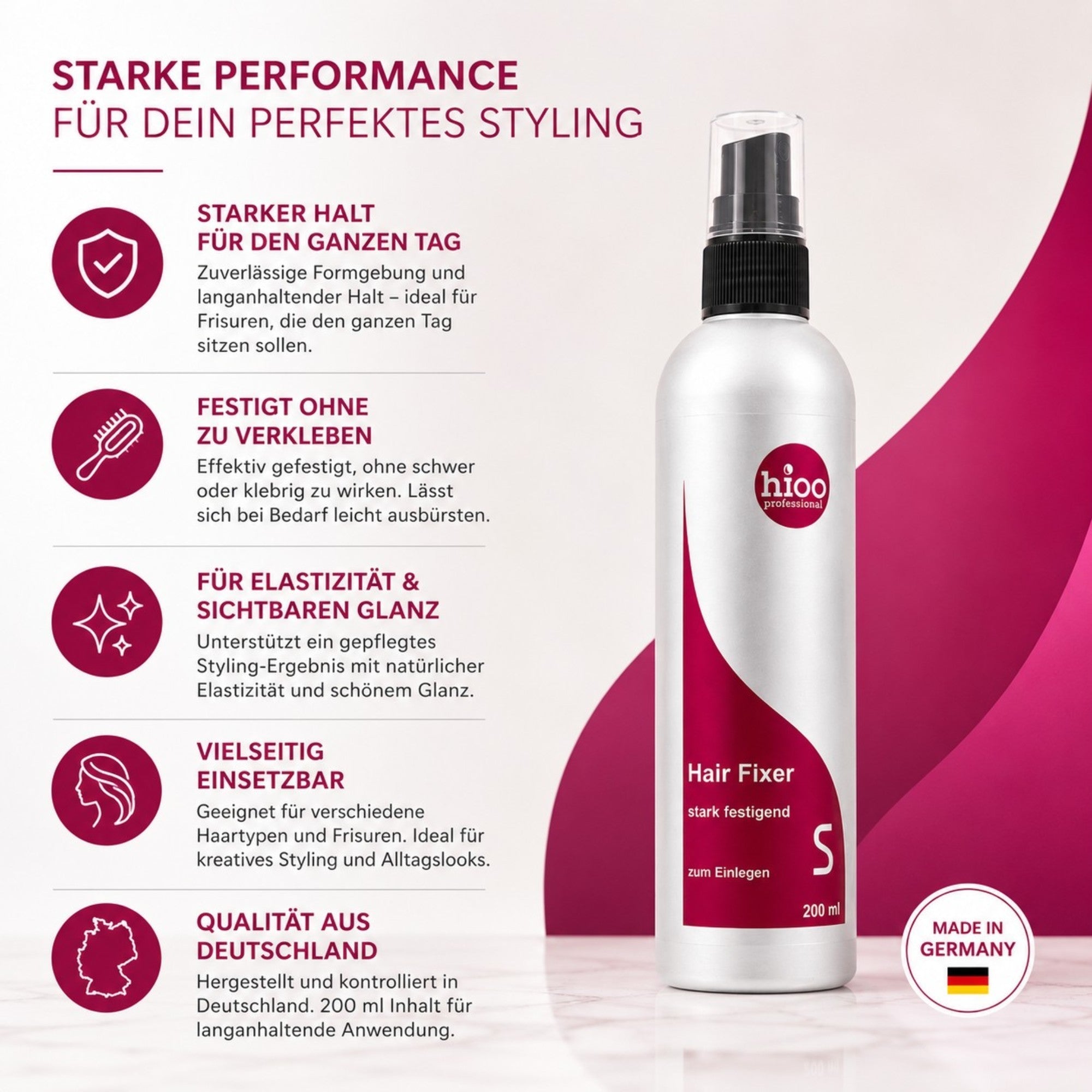 hioo Hair Fixer Haarfestiger S, 200ml