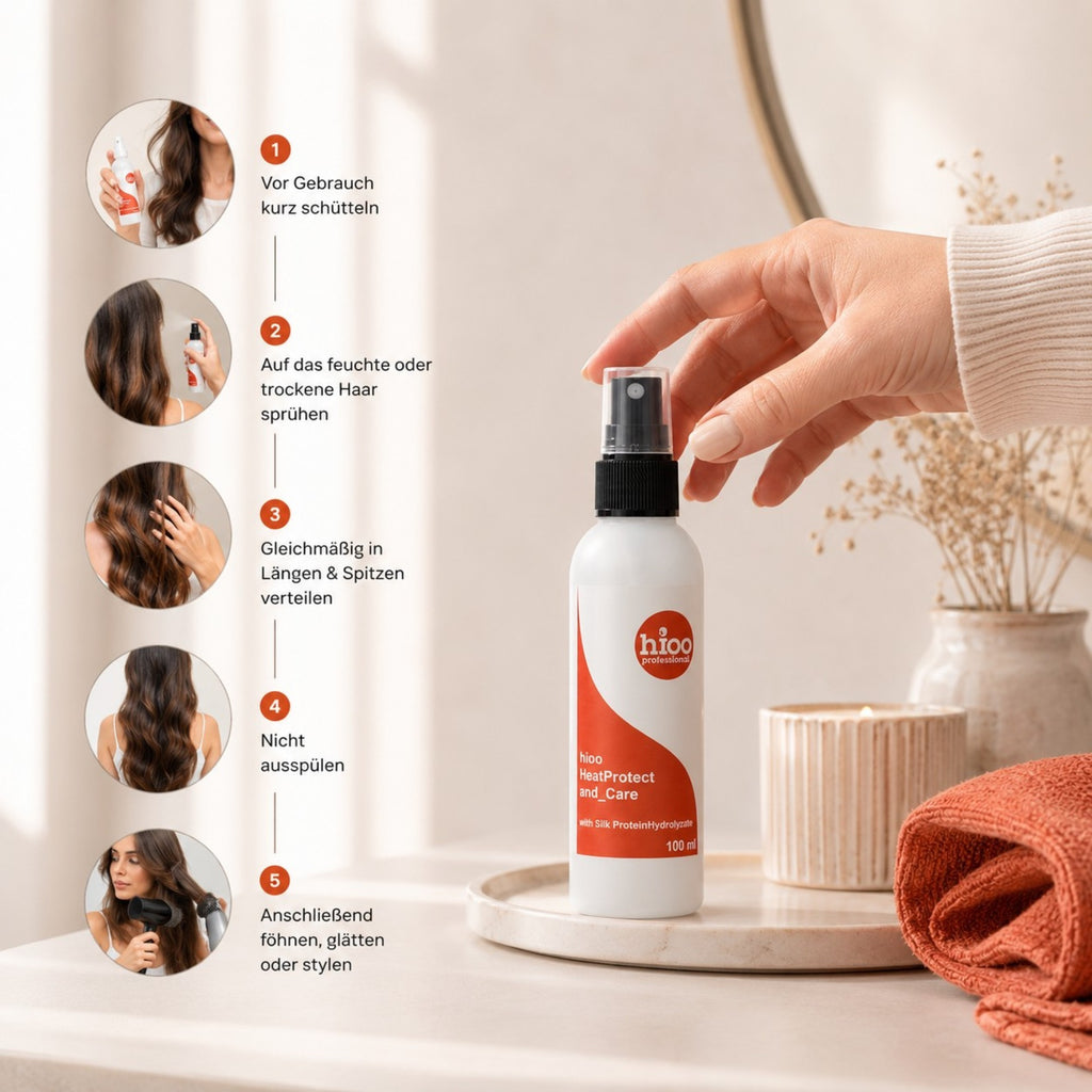 hioo HeatProtect_and_Care with Silk ProteinHydrolyzate 100ml (Hitzeschutz und Pflege)