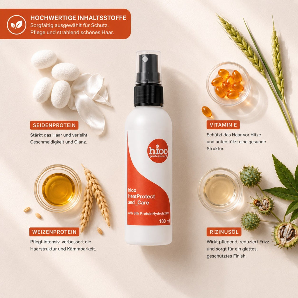 hioo HeatProtect_and_Care with Silk ProteinHydrolyzate 100ml (Hitzeschutz und Pflege)