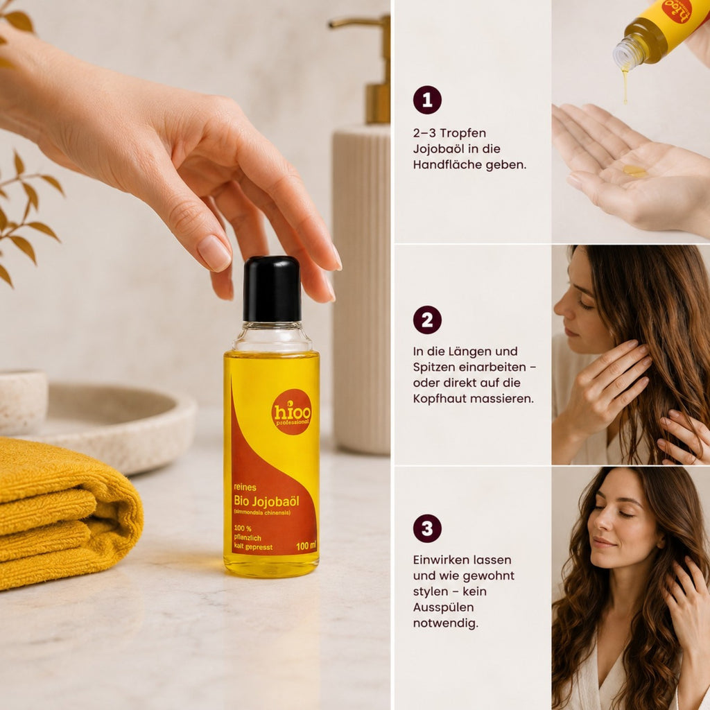 hioo reines Bio JojobaOil, 100ml Flasche
