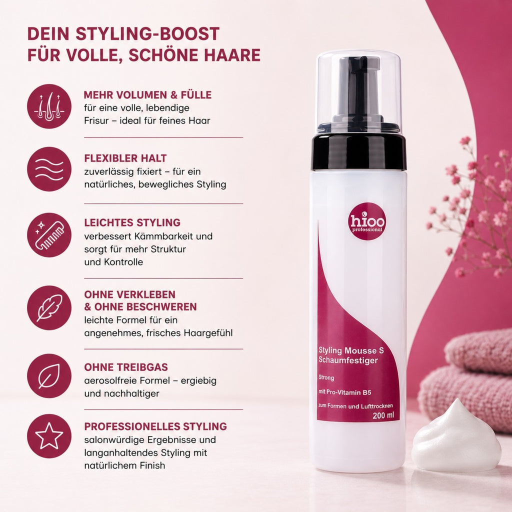 hioo Stylingmousse Schaumfestiger S 200ml