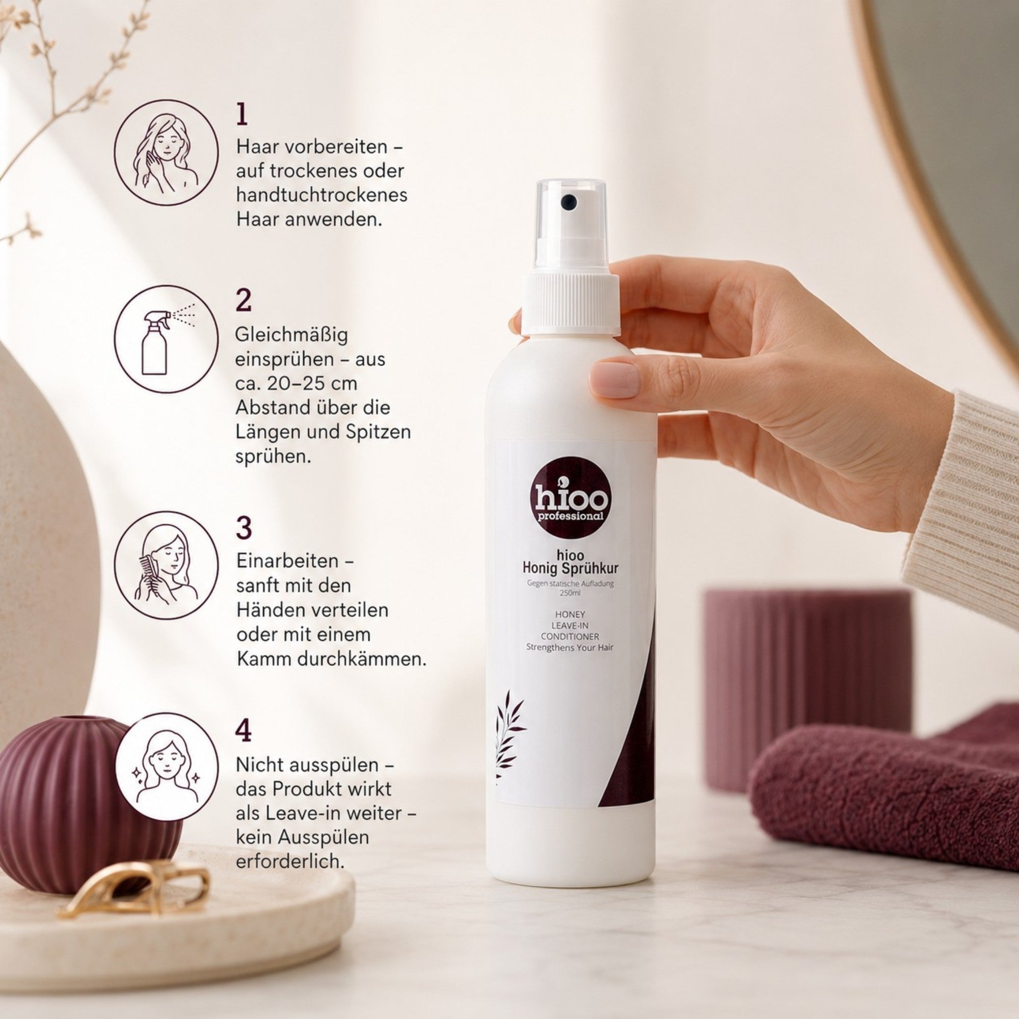 hioo Honig Sprühkur 250ml.