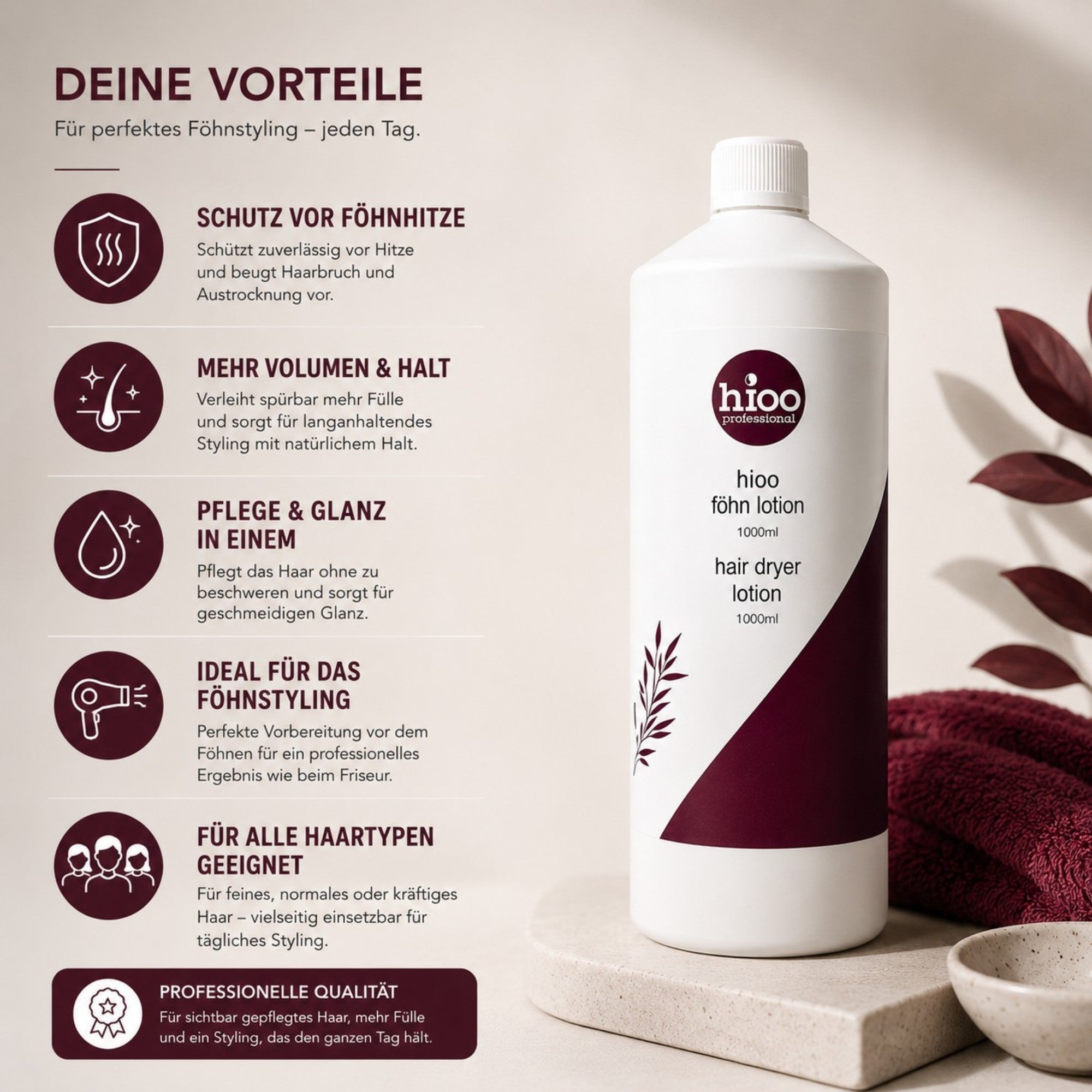hioo Föhn Lotion 1.000ml