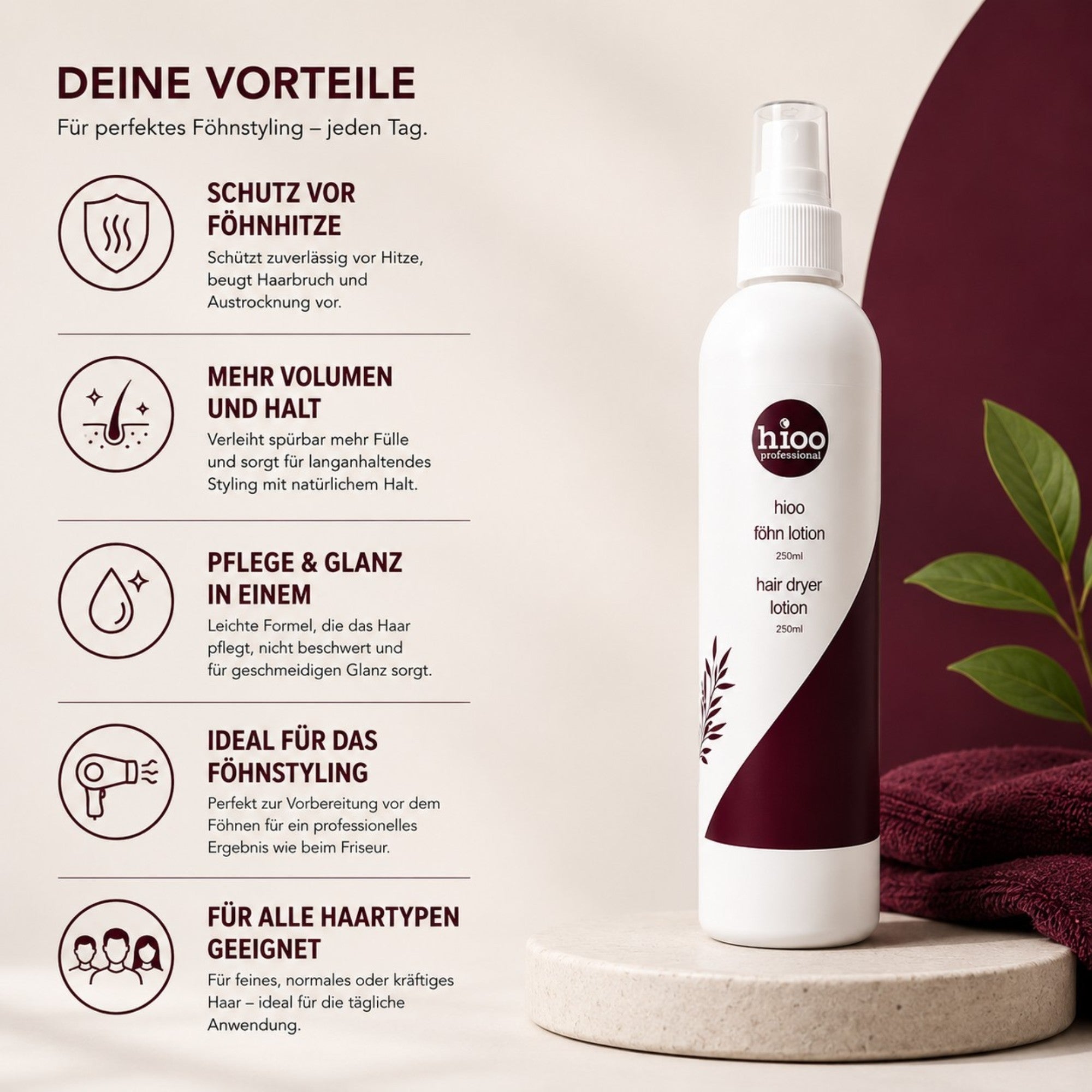 hioo Föhn Lotion 250ml