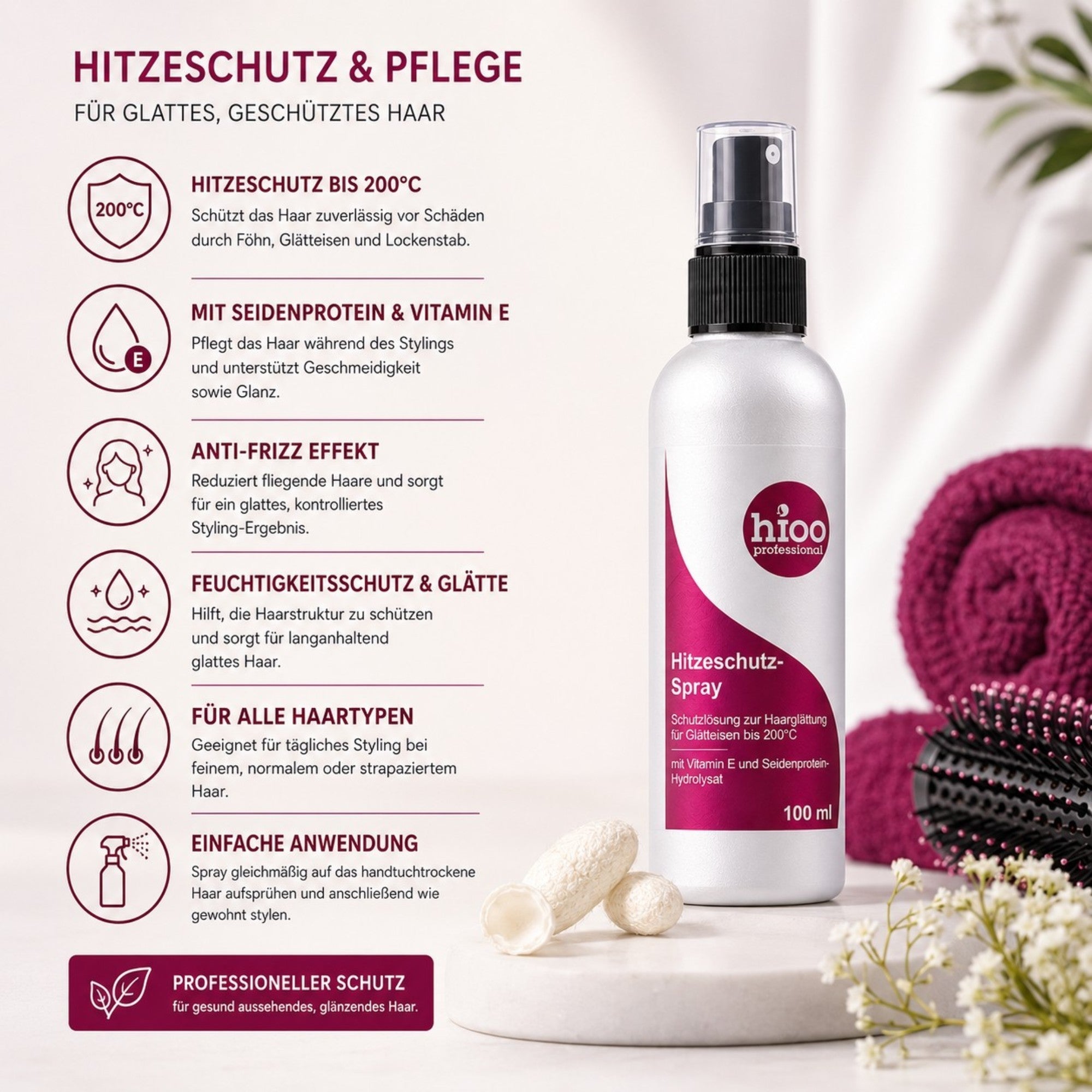 hioo Hitzeschutz Spray 100ml