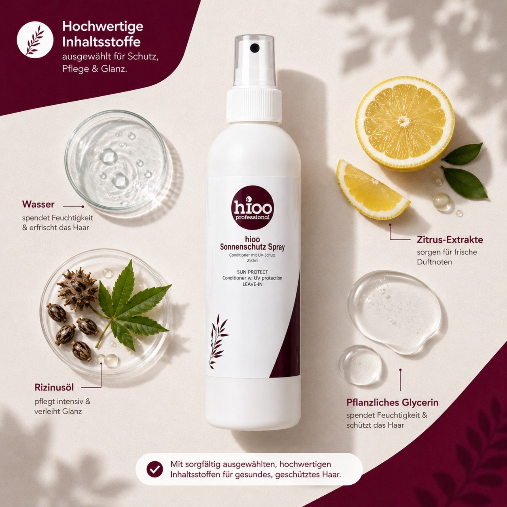 hioo Sonnenschutz Conditionermit UV Schutz 250ml