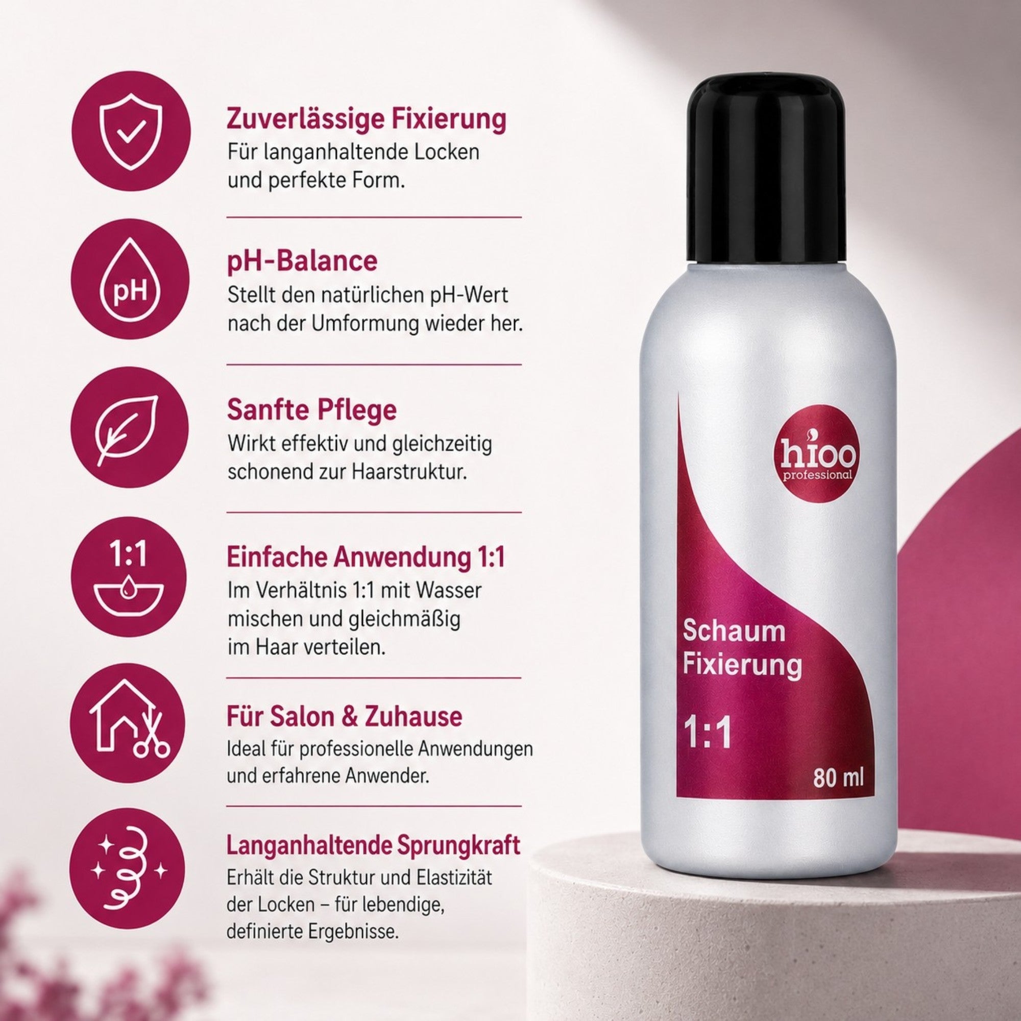 hioo Schaum Fixierung 1:1, 80ml