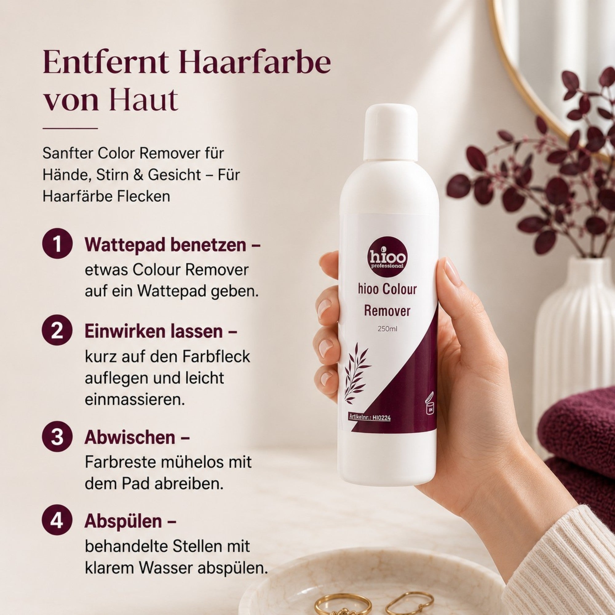 hioo Colour Remover FarbfleckenEntferner FarbeEntferner 250ml