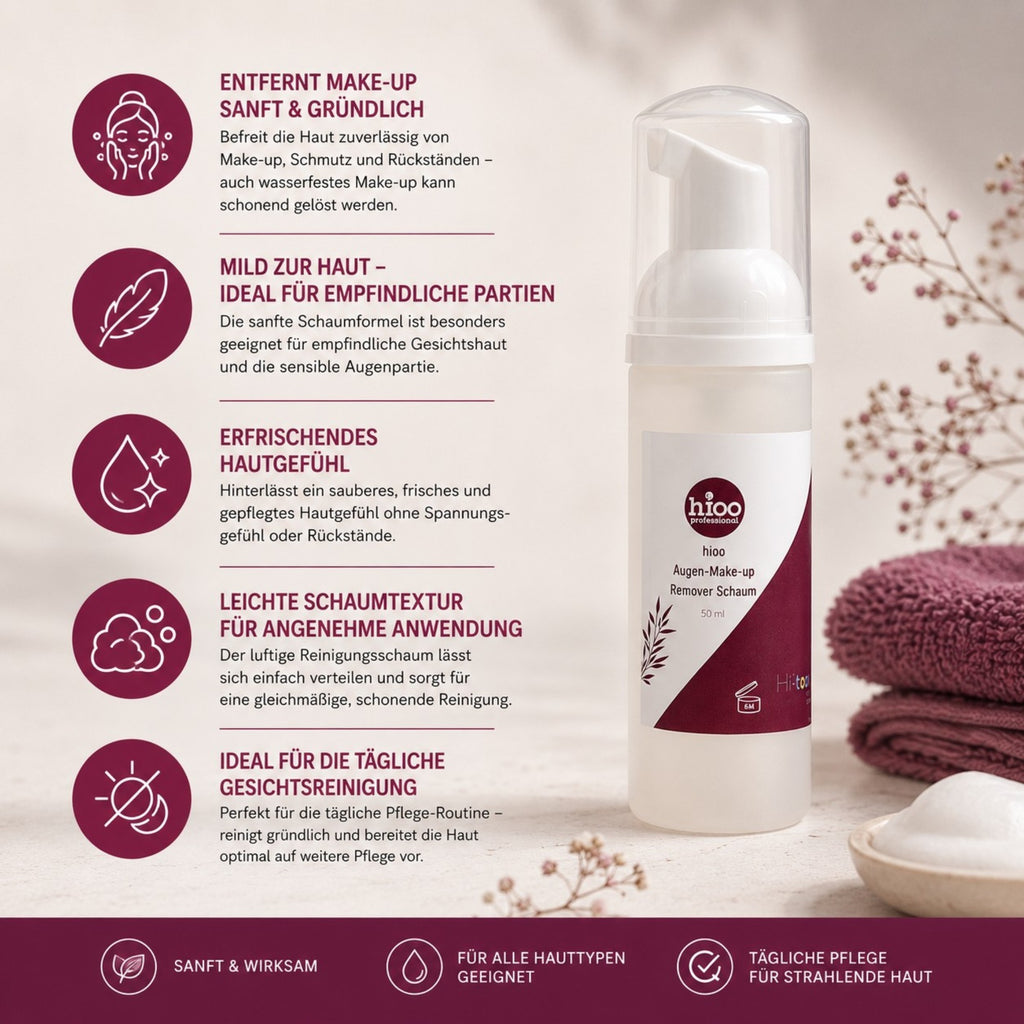 hioo Augen Make Up Entferner Schaum 50ml