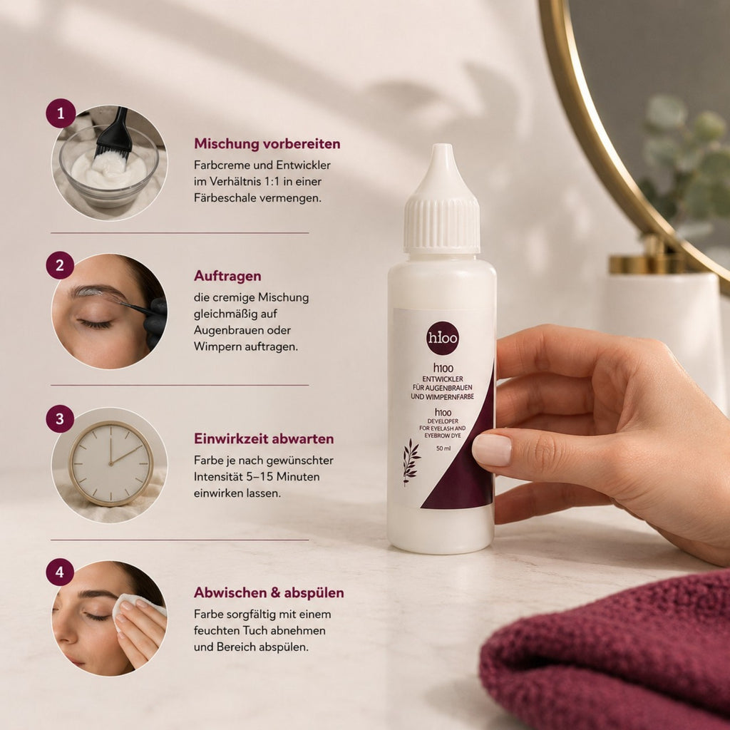 hioo Entwickler für Augenbrauen und Wimpernfarbe