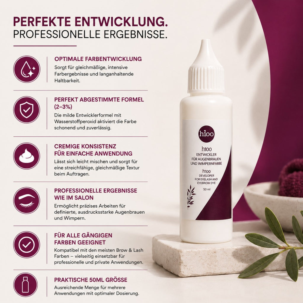 hioo Entwickler für Augenbrauen und Wimpernfarbe