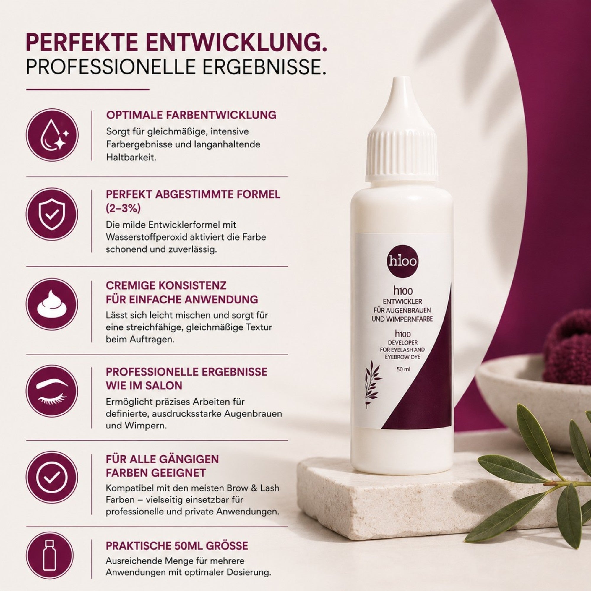 hioo Entwickler für Augenbrauen und Wimpernfarbe
