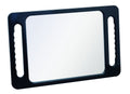 Kab.-Spiegel schwarz mit 2 Griffmulden 40x26 cm