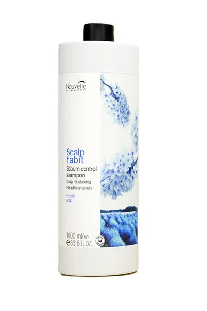 Nouvelle SH Sebum Control Shampoo 1000ml Oily Scalp, Scalp Habit