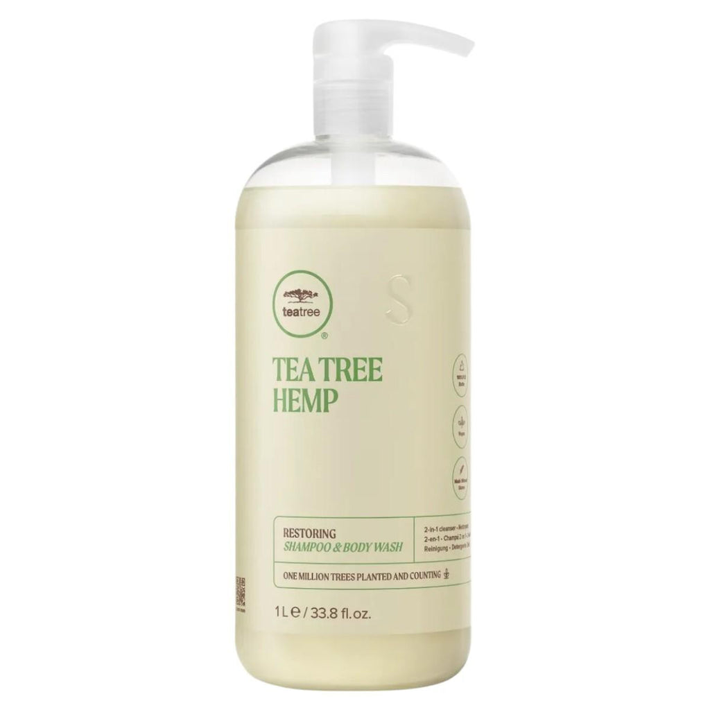 Tea Tree Hemp Restoring Shampoo & Body Wash 1.000 ml 1L