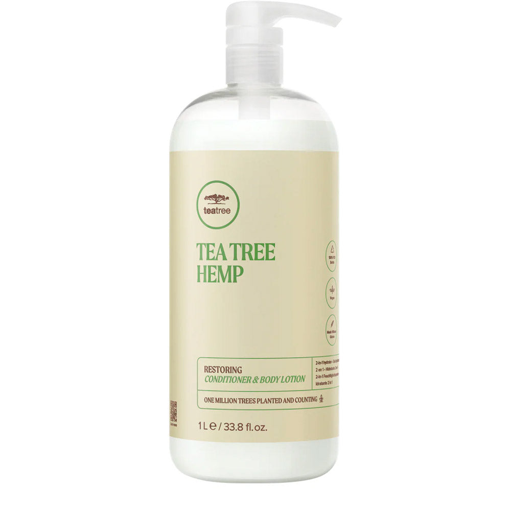 Tea Tree Hemp Restoring Conditioner & Body Lotion 1.000 ml 1L