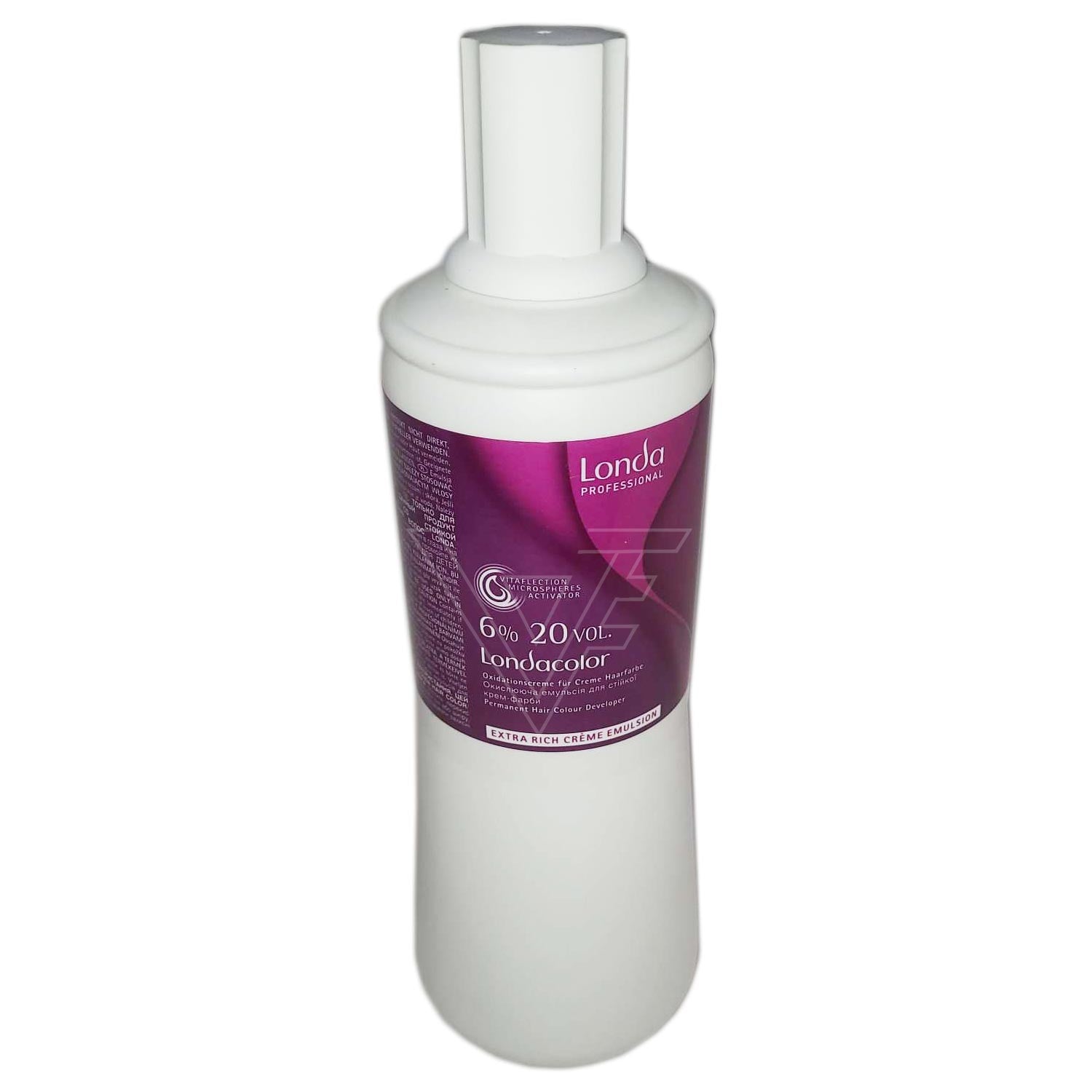 Londa Oxidationscreme für Cremehaarfarbe 6% 1 L