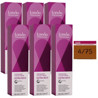 Londa Cremehaarfarbe Mittelbraun braun-rot 4/75 60 ml